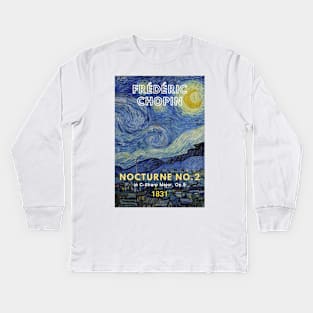 Chopin - Nocturne No. 2 Kids Long Sleeve T-Shirt